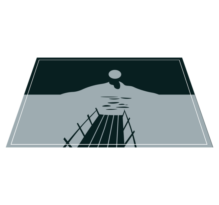 Modern placemat bridge over water - TenStickers