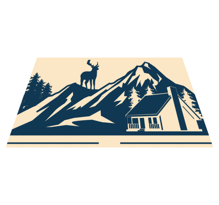 Original placemat grand mountain landscape - TenStickers