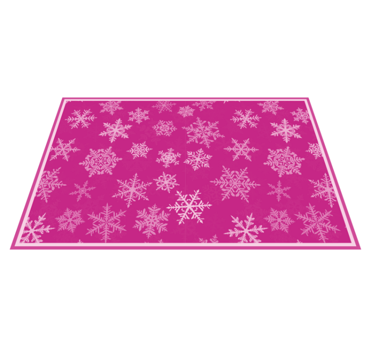 Pink snowflakes pattern Christmas placemats - TenStickers