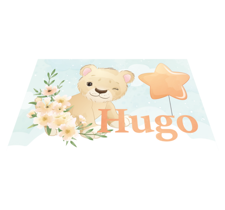 Children placemat with joyful lion design - TenStickers