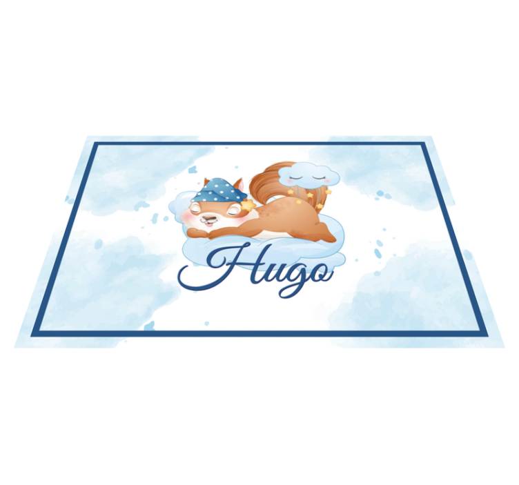 Children placemat squirrel in the clouds - TenStickers