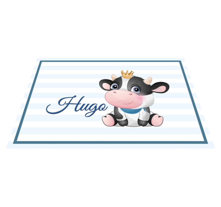 Children placemat cow character design - TenStickers