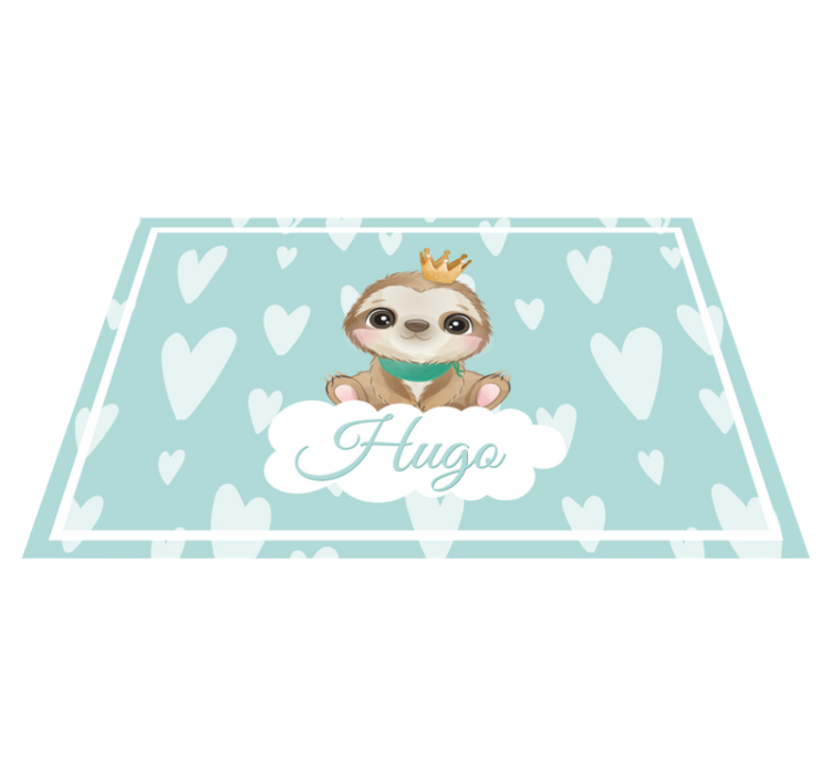 Children placemat cute sloth illustration - TenStickers
