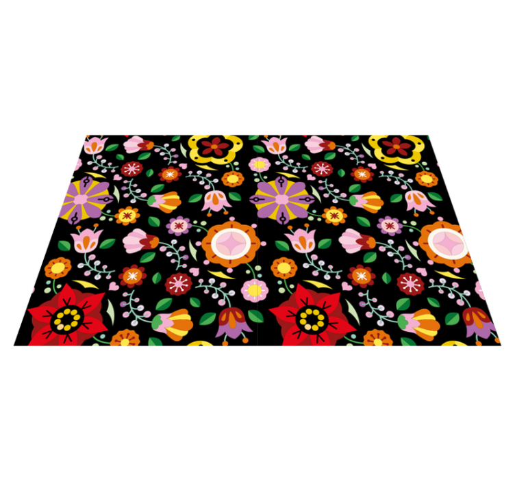 Original placemat lively floral design - TenStickers