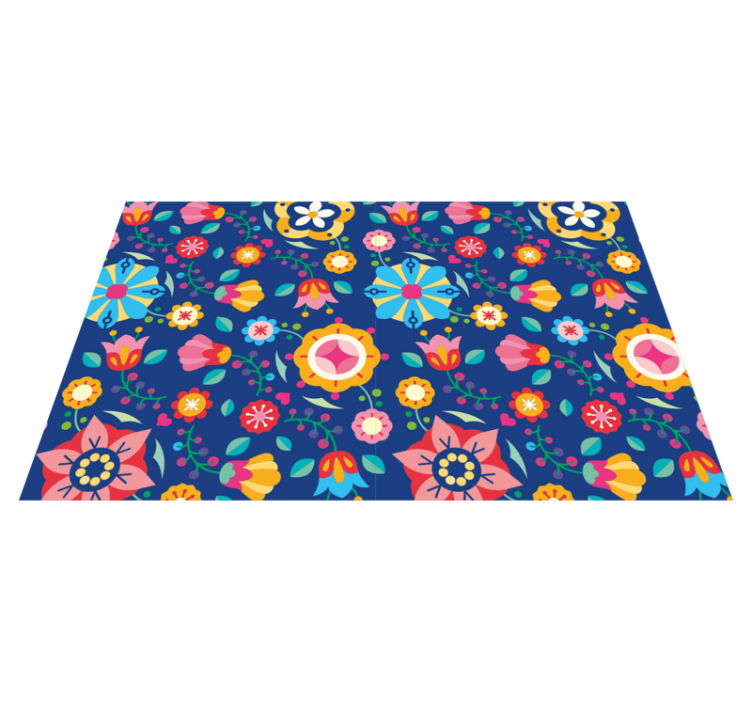Original placemat vibrant floral design - TenStickers