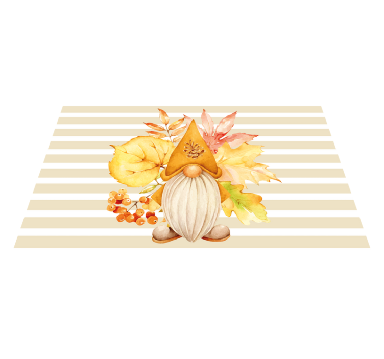 Original placemat gnome with autumn leaves - TenStickers