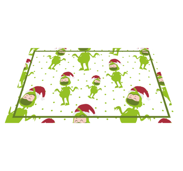 Christmas placemat with jolly grinch characters - TenStickers