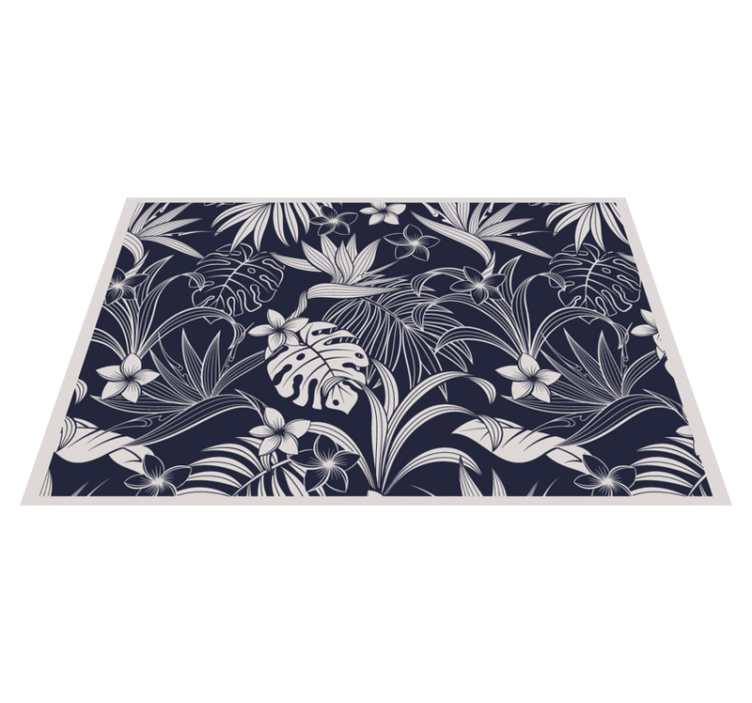 Elegant placemat tropical floral design - TenStickers