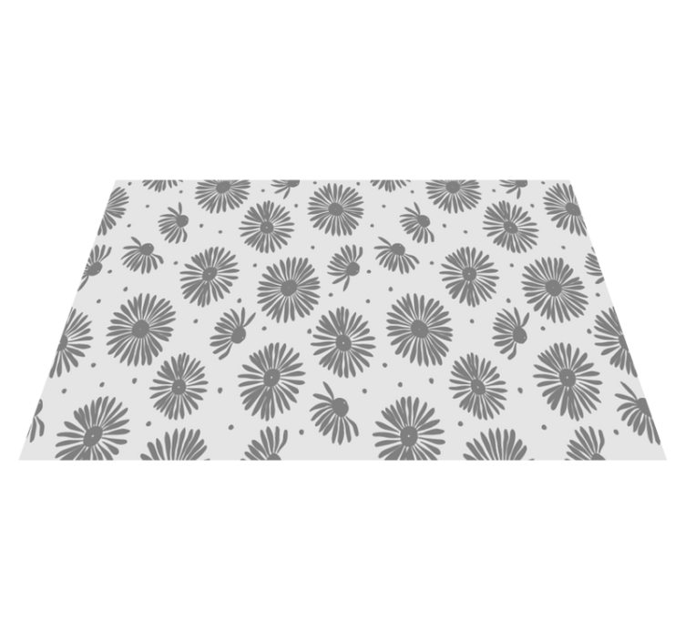 Warm grey tones flowers modern placemats - TenStickers