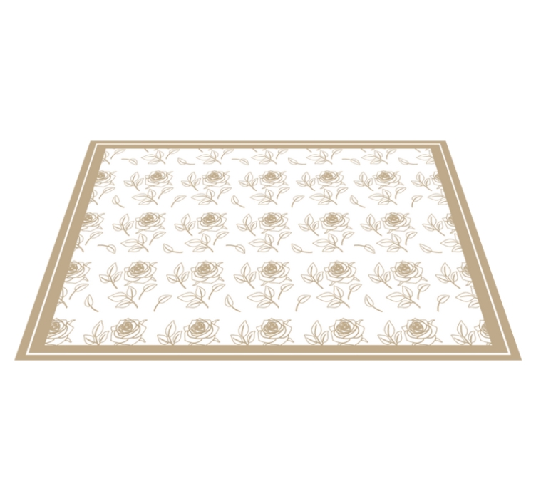 Original placemat with floral pattern border - TenStickers