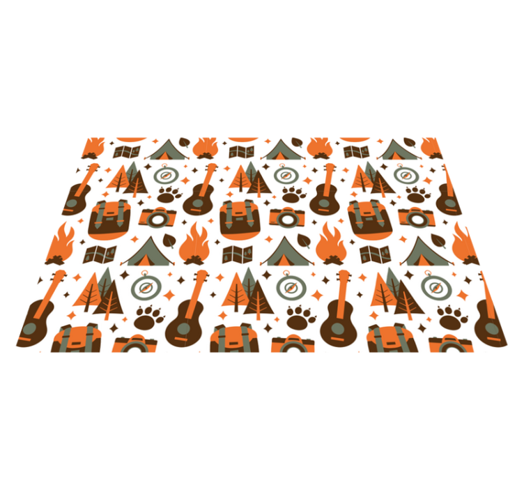 Children placemat camping adventure set - TenStickers