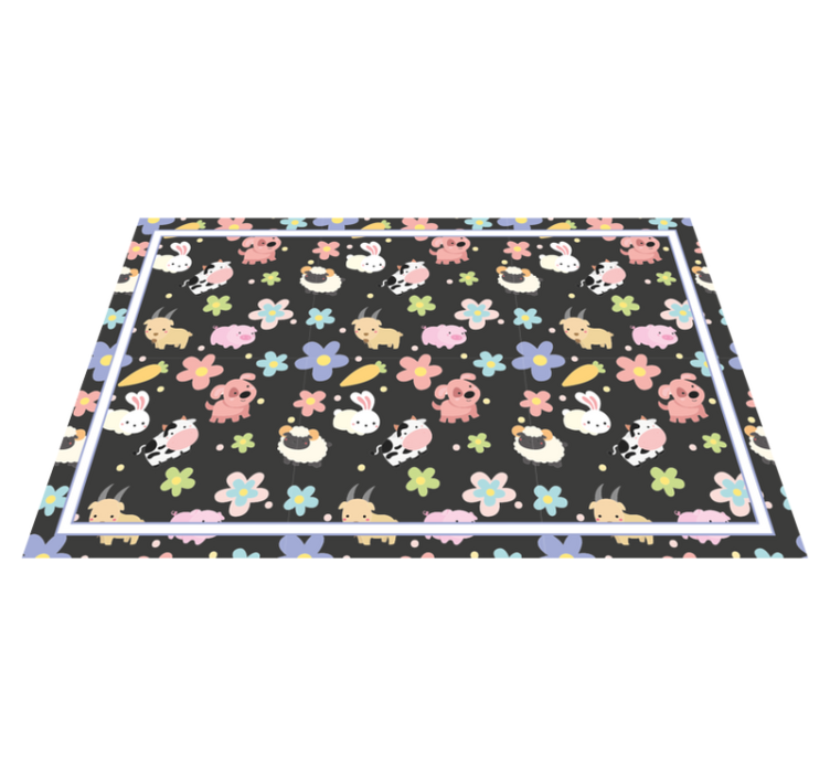 Children placemat with delightful creature art - TenStickers