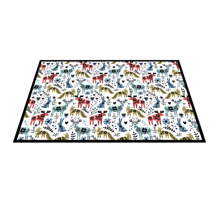 Children placemat whimsical animal design - TenStickers