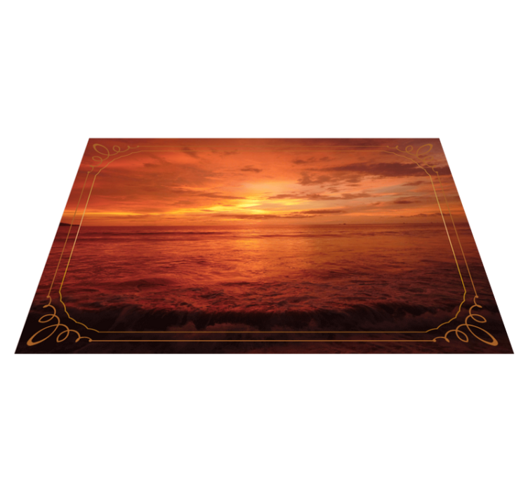 Modern placemat twilight ocean vista - TenStickers