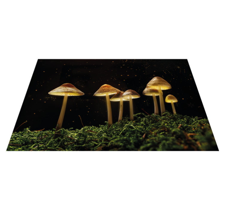Original placemat mushrooms at night - TenStickers