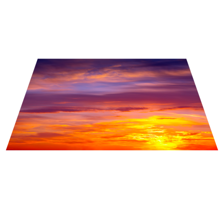 Modern placemat sunset horizon view - TenStickers