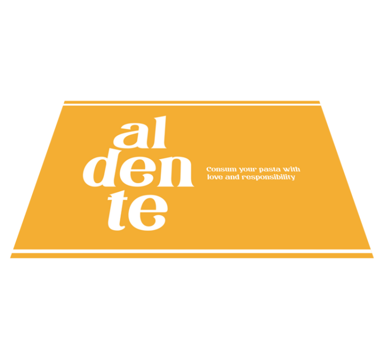 Placemat with quote aldente culinary reminder - TenStickers
