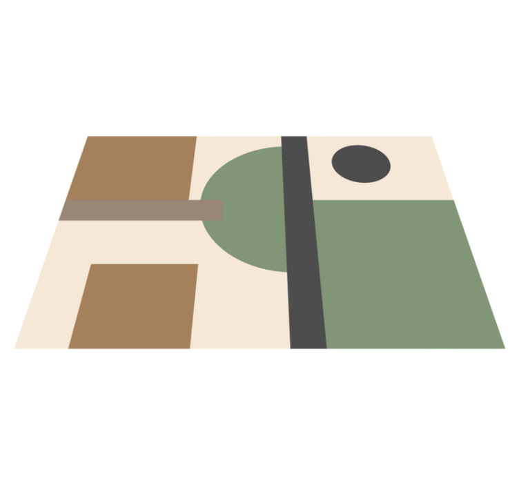 Modern placemat with geometric abstract designs - TenStickers