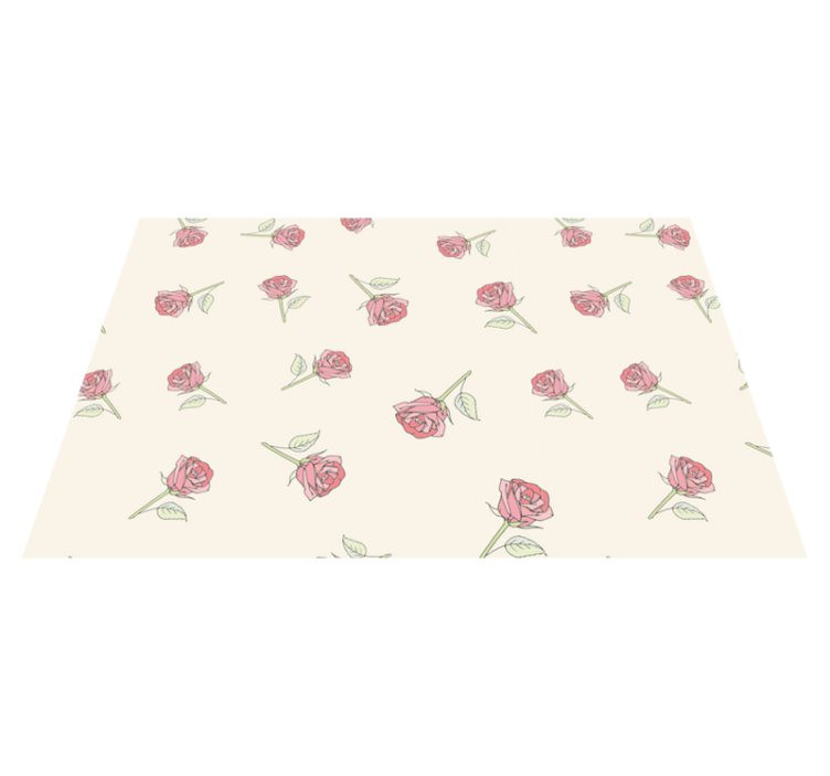 Original placemat roses floral design - TenStickers
