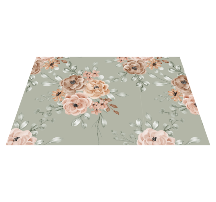 Original placemat floral background bowl - TenStickers