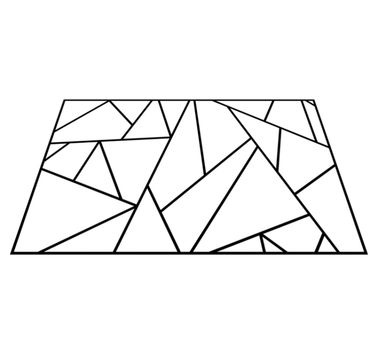 Modern placemat with geometric black lines - TenStickers