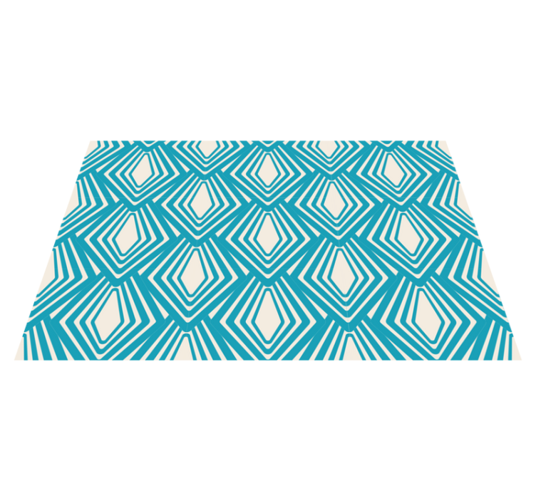 Geometric blue pattern modern placemat - TenStickers