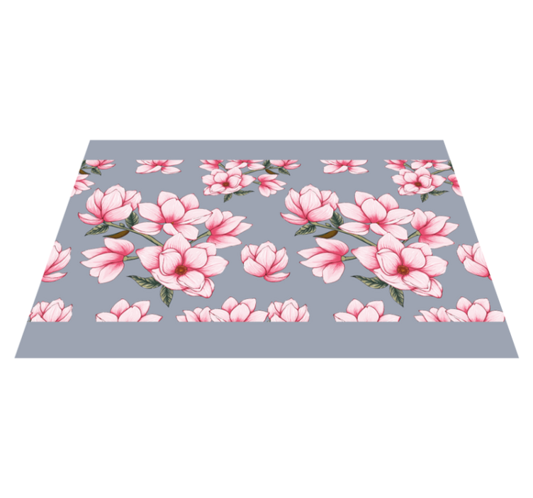 Original placemat pink magnolia floral design - TenStickers