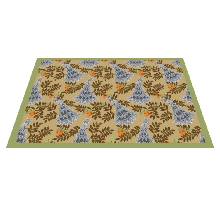 Customizable placemat floral motif table setting - TenStickers