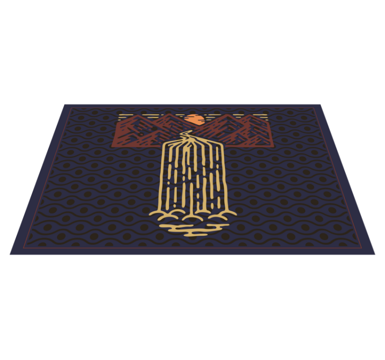 Original placemat mountain waterfall view - TenStickers