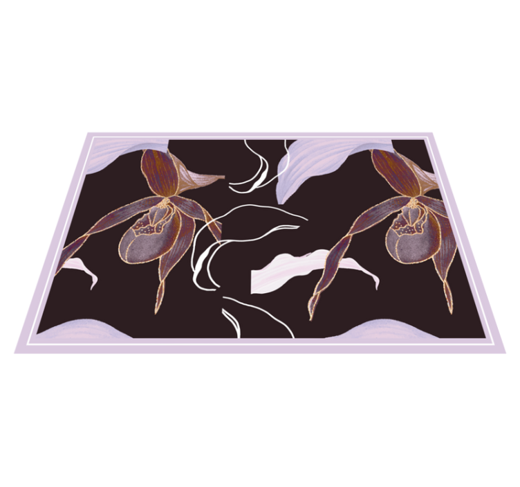 Elegant placemat in orchid floral design - TenStickers