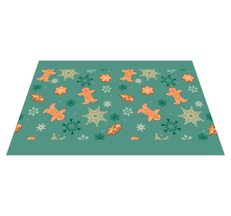 Christmas placemat gingerbread cookie design - TenStickers