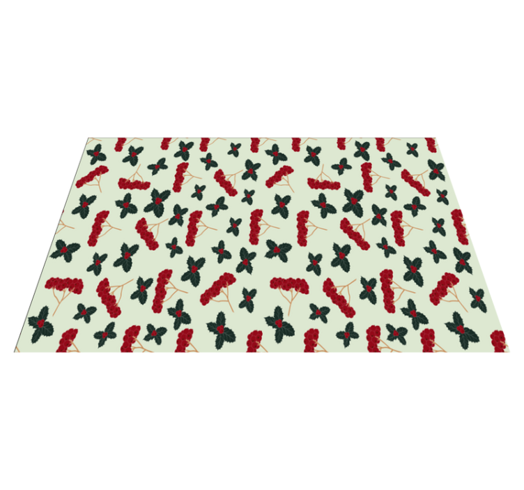Christmas placemat with berry pattern design - TenStickers