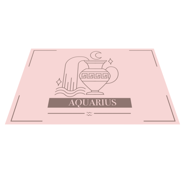 Aquarius Zodiac Symbol placemat with quote - TenStickers