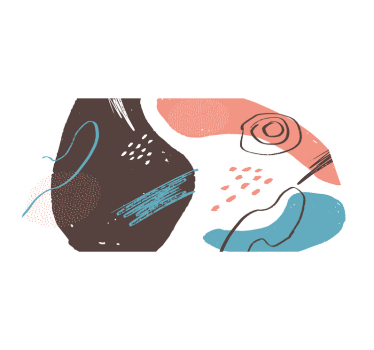 Modern placemat in vivid abstract shapes - TenStickers