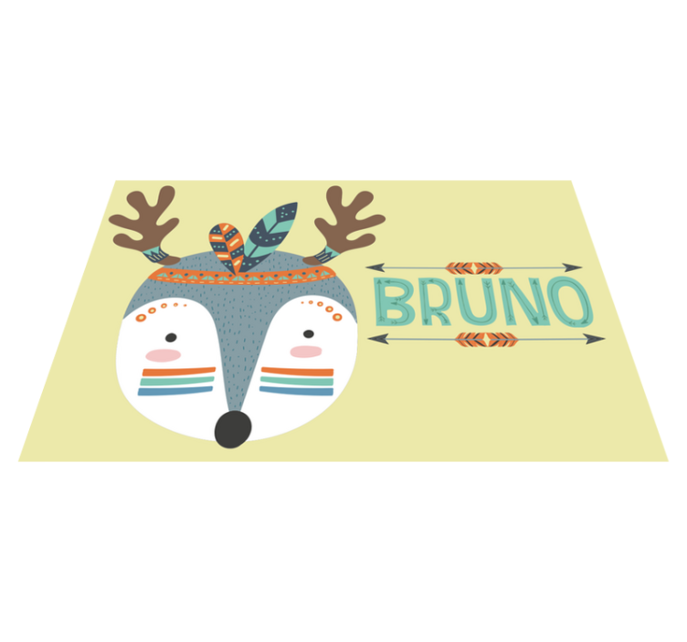 Children placemat cute reindeer face - TenStickers