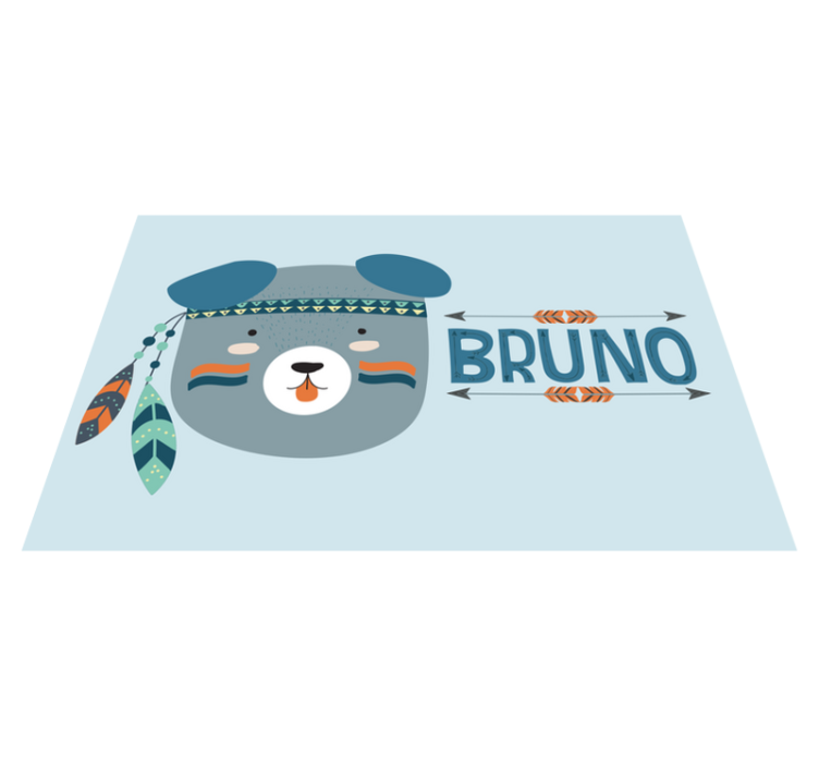 Cute bear head children placemat - TenStickers