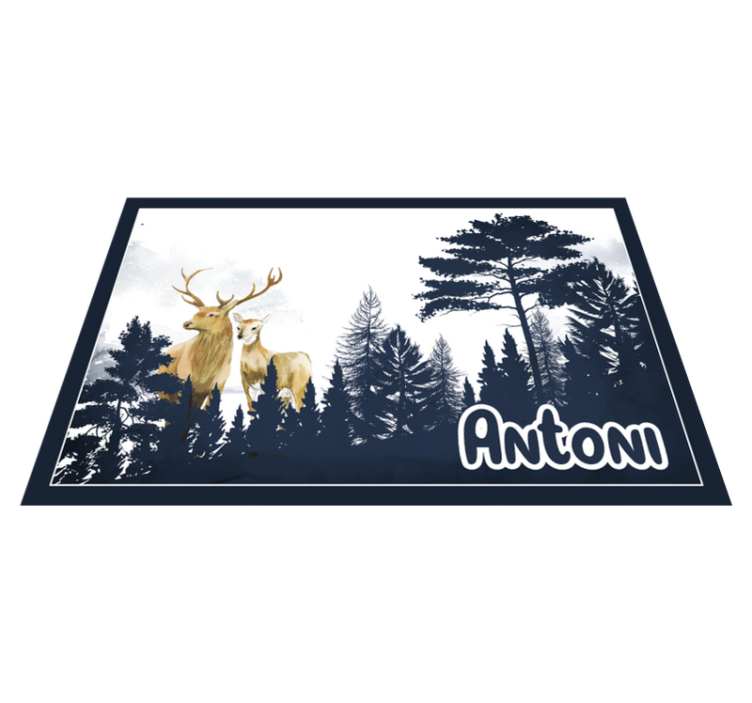 Scandinavian style forest friends placemats - TenStickers
