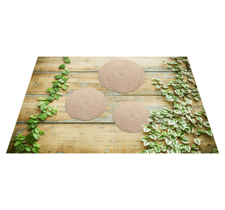 Modern placemat natural coaster set - TenStickers