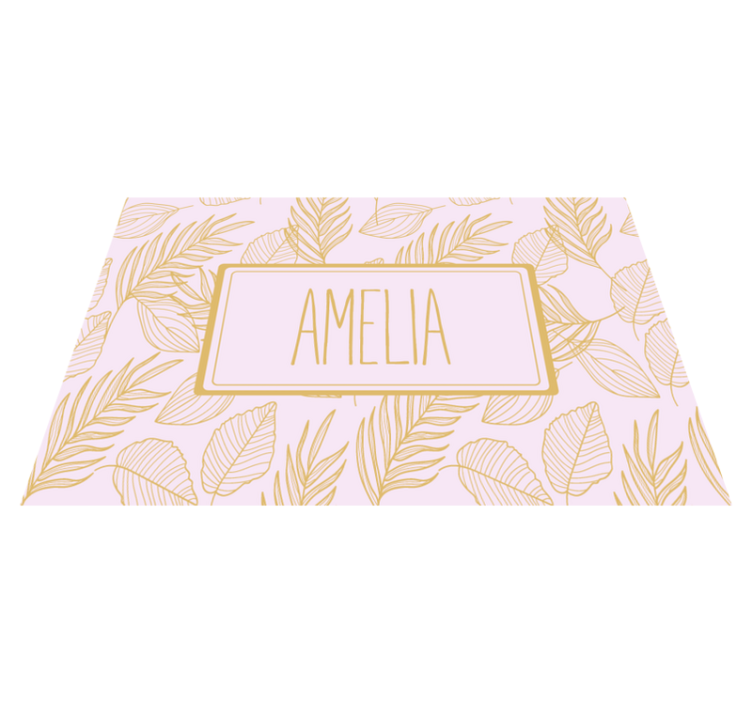 Customizable placemat personalized leaf design - TenStickers