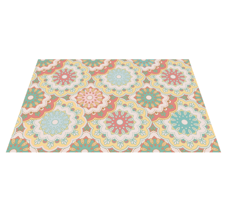 Colorful floral patterns placemat - TenStickers