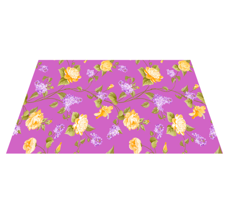 Original placemat with colorful floral design - TenStickers