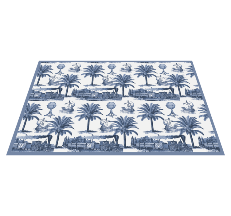 Modern placemat nostalgic travel memories - TenStickers