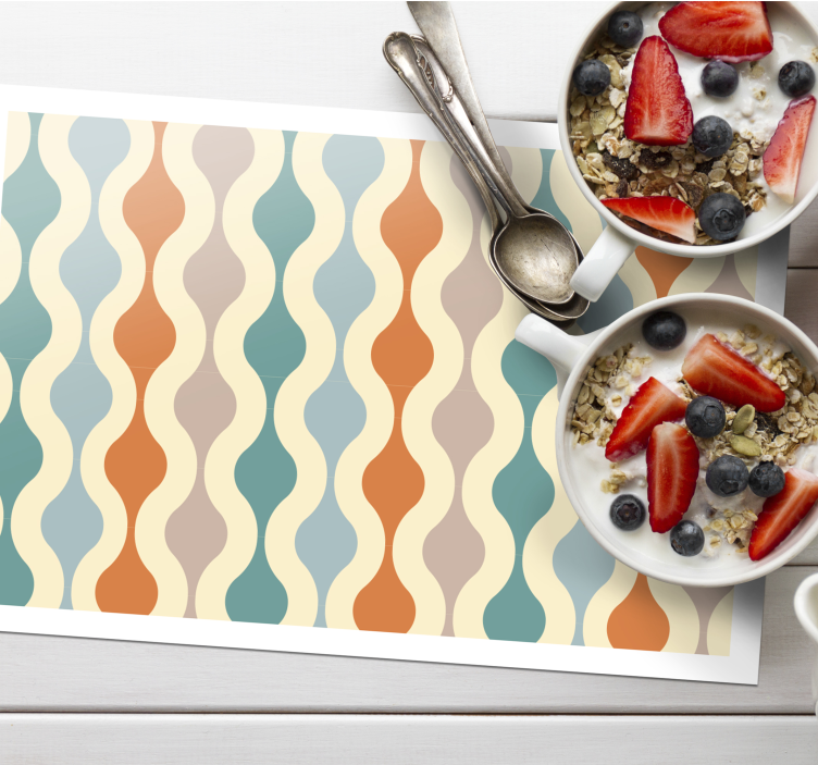 Wavy Color Pattern modern placemat - TenStickers