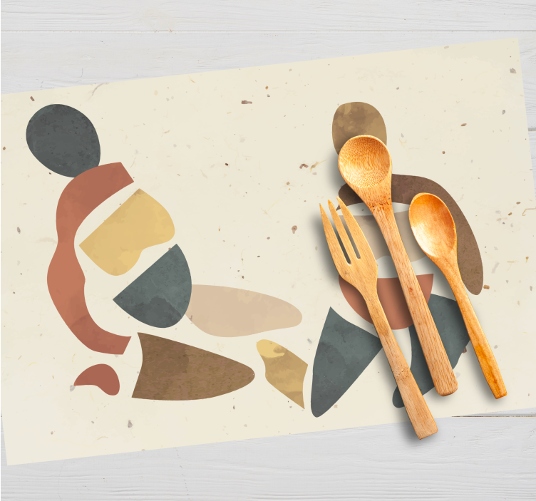 Abstract Human Figures modern placemat - TenStickers