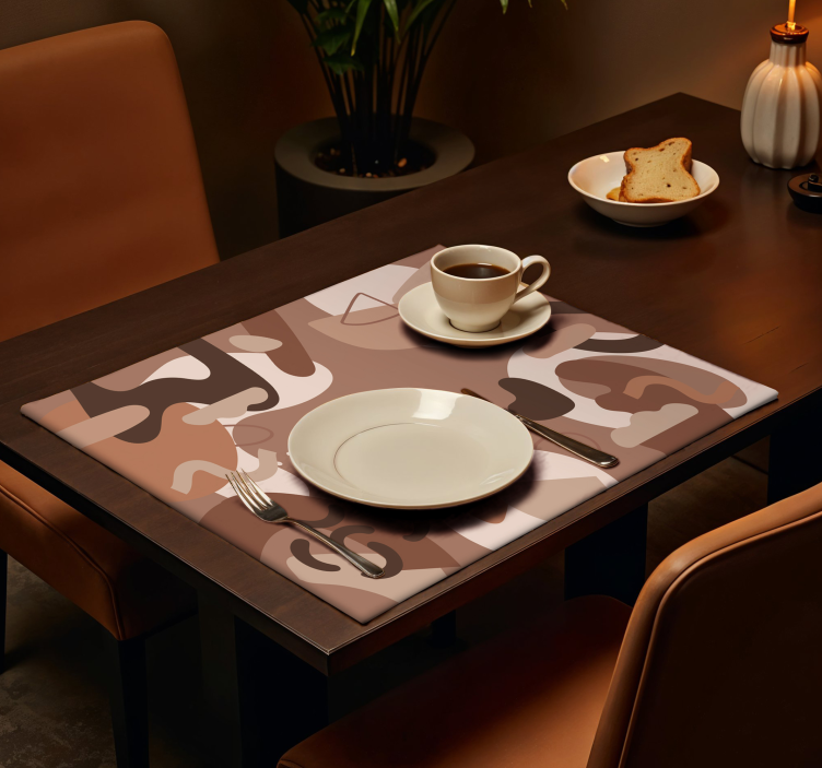 Abstract shapes "Mocha Mousse" modern placemat - TenStickers