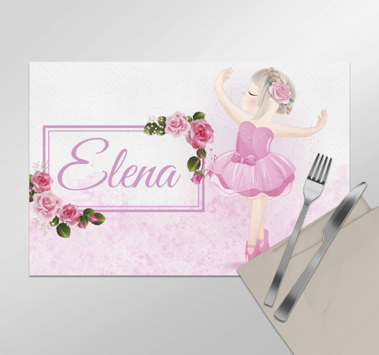 Ballet dancer Personalised placemats - TenStickers