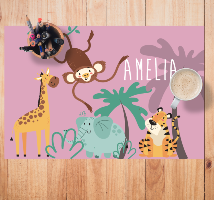 "Boho" kids jungle children placemats - TenStickers