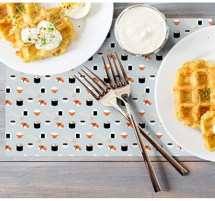 Cute sushi Vinyl placemats - TenStickers