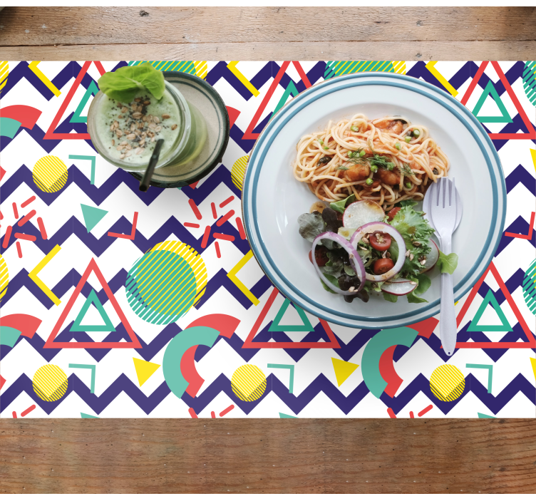 Geometry Pattern Design modern placemat - TenStickers
