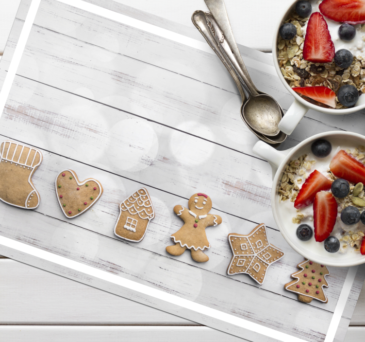 Gingerbread Christmas cookies placemats - TenStickers